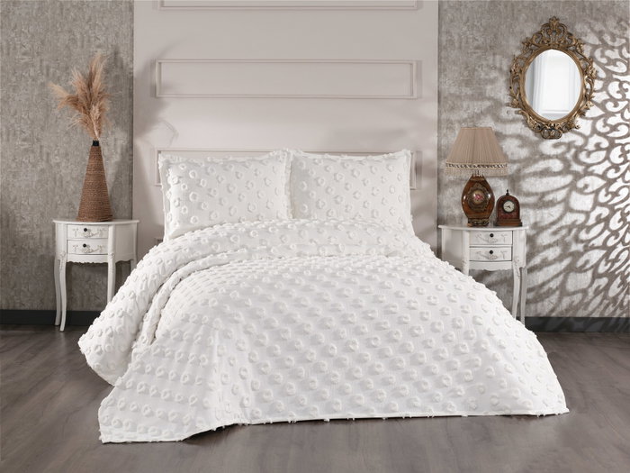 L'essentiel linge de maison Hayal - Cream - Juego de colcha doble L'essentiel linge de maison Hayal - Cream - Juego de colcha doble